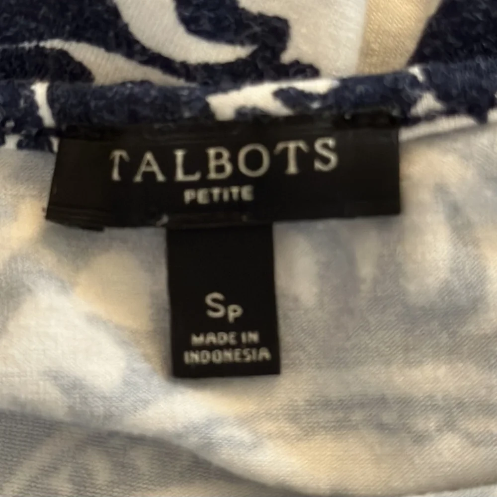 Talbot's Navy Paisley and Floral Sleeveless Maxi Dress Size Small Petite - Picture 6 of 9